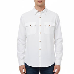 Men's Flannel Chambray <b>Safari</b> Style Long Sleeve <b>Shirt</b> Quick Dry Breathable Cotton Comfortable Casual Top for Office Outdoor Use - Product Image 1