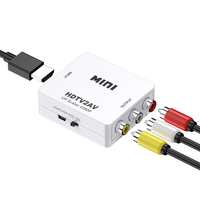 Adaptador ZLD Mini 1080P HDTV a 3RCA CVBS con Material ABS para TV y VCR