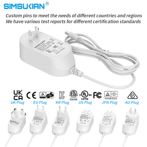 UE EE. UU. Enchufe AC DC Adaptador Fuente de alimentación conmutada 5V-30V 0.5A-3A para pantalla LED PC Material 12V 2A Salida 12W Potencia 5A Enchufe - Product Image 4