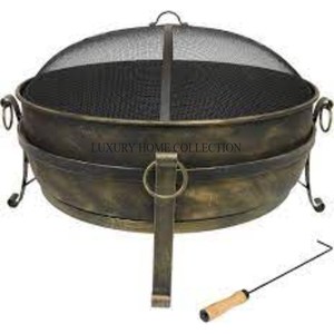 Pozo de fuego de metal multifuncional con parte superior de Parrilla desmontable, perfecto para cocinar, asar y entretenerse durante eventos al aire libre - Product Image 2