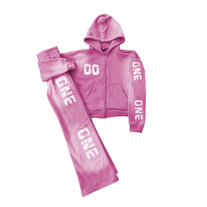 Survêtement évasé vintage délavé à l'acide de la meilleure qualité Pantalon de survêtement et sweat à capuche Survêtements délavés à l'acide Ensembles de survêtements avec logo personnalisé - Product Image 6