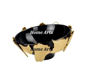 Tazón de bombones para servir de la mejor calidad en aluminio, tazón de postre de color dorado y negro para los más vendidos - Product Image 2