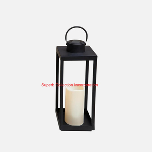 Luxury Design Stainless Steel Candle <b>Lantern</b> With Wood Top & Glass Panels Modern Handcrafted Decorative <b>Lantern</b> For Indoor - Product Image 2