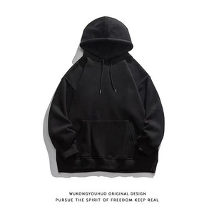 Venta al por mayor de suéter de rizo de longitud media con capucha Color sólido logotipo personalizable sudadera para hombres diseño de cremallera de invierno - Product Image 5