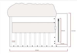 Chef Lightweight <b>Leather</b> 8-Pocket Lady Style Embroidery <b>Knife</b> <b>Roll</b> Bag Customizable OEM Support LKR-0021 - Product Image 3