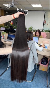 ผมยาว 36 40 44 48 นิ้ว ผมตรง ผมหยักศก ผมเวอร์จินแท้จากกัมพูชาและเวียดนาม สำหรับผู้หญิงผิวสี - Product Image 5