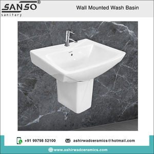 Fournisseur en gros de lavabos sur pied ovales en céramique blanche OEM vendus dans le monde entier, avec une capacité de 20 L pour la salle de bain à domicile - Product Image 2