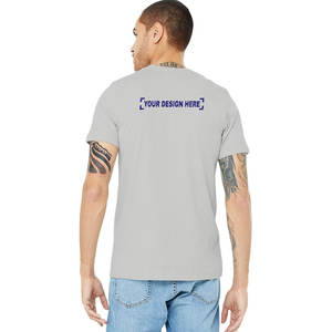 T-shirt de sport décontracté confortable gris, style actif, respirant, 100% coton - Product Image 3