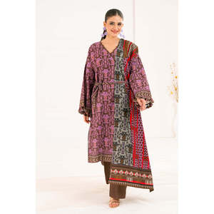 Conjunto de traje Khaddar estampado de 3 piezas para mujer con dupatta K-52044 - Product Image 1