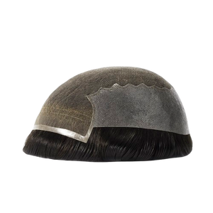 Perruque à dentelle frontale Q6 100% cheveux indiens Remy, longueur moyenne, teinte noire, dentelle française HD, côtés en dentelle, ligne de cheveux naturelle, vente en gros OEM, décoloration - Product Image 1