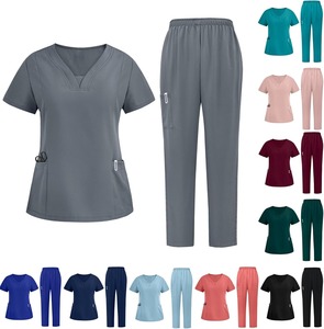 Uniformes d'hôpital Infirmière Beauté Salon Dentaire Vêtements de Travail LOGO Personnalisé Uniforme Pantalon Droit Scrubs Médicaux Ensembles - Product Image 6