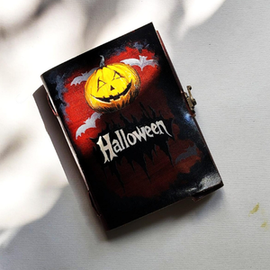 Diario de cuero de Halloween impreso, diario Vintage hecho a mano, Página de dibujo en blanco, cuaderno de tapa dura de escritura espeluznante, regalo para Halloween - Product Image 3