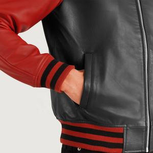 เสื้อแจ็กเก็ตมีตัวแทนมหาวิทยาลัย Ovo Yale เสื้อแจ็กเก็ต100% ผ้าฝ้ายปักลายสำหรับนักศึกษาเสื้อแจ็คเก็ตบอมเบอร์กันน้ำใส่ด้านหน้า - Product Image 5