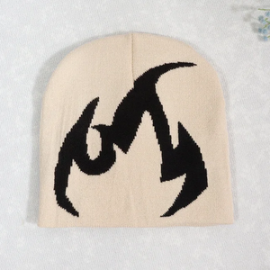 OEM alta calidad Unisex Verde Negro Jacquard diseño invierno deportes equipo Beanie cálido cráneo sombreros logotipo personalizado desplegar punto viaje - Product Image 6