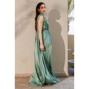 Robe fourreau Aquaria Empire Waist en satin - Product Image 3