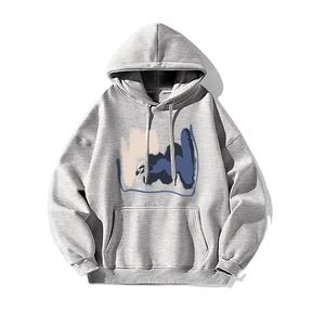 เสื้อกันหนาวมีฮู้ดผู้ชายและผู้หญิงใหม่สำหรับฤดูใบไม้ผลิฤดูใบไม้ร่วงแฟชั่นลำลองเสื้อฮู้ดลายหลวมระบายอากาศได้ - Product Image 1
