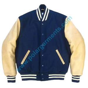 Veste universitaire unie personnalisable OEM en gros, très vendue Veste de baseball unisexe en laine de qualité supérieure pour les équipes, les écoles et les marques - Product Image 5