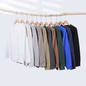 Sweatshirts épais unisexes de haute qualité, surdimensionnés, col rond, vente en gros de pulls vierges solides et décontractés pour l'hiver - Product Image 5