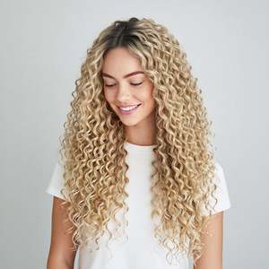 Extensions de cheveux humains chinois Remy bouclés à bandes adhésives 3B # 17/1001 Mélange de blond perle beige froid 20 pouces - Product Image 2
