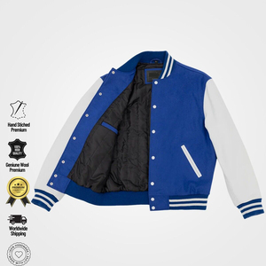 Nouveauté en stock veste universitaire populaire veste d'extérieur personnalisée meilleure qualité broderie Patch surdimensionné veste universitaire pour hommes - Product Image 5