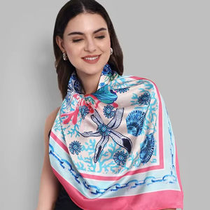 Tissu d'écharpe en satin imprimé personnalisé de haute qualité avec service d'étiquetage blanc pour la promotion et le marketing des entreprises - Product Image 1