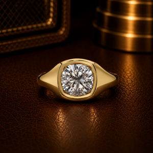 Anillo Solitario Moderno con Diamante Cultivado en Laboratorio de Corte Cojín de 2.00ct, Certificado IGI, Oro de 14K, para Aniversario, Joyería al por Mayor Unisex - Product Image 1