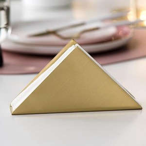 Grand porte-serviettes en acier inoxydable plaqué or en métal à usage hôtelier Meilleure vente Dessus de table - Product Image 2