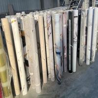 Panneau mural en marbre PVC, revêtement UV imperméable, brillant, pour mur intérieur