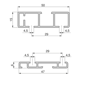 Emuca Flow 2 Kit Hardware per armadio a chiusura morbida sistema di montaggio superficiale per 2 porte scorrevoli in legno supportate - Product Image 3