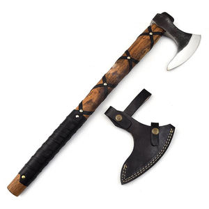 Handmade Carbon Steel <b>Viking</b> <b>Axe</b> with Leather Sheath Camping <b>Axe</b> - Product Image 1