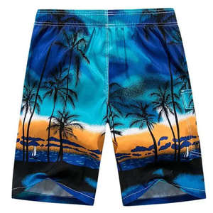 Shorts de sport à séchage rapide de style décontracté à taille élastique, motif uni, imprimé, pour la plage, le surf, vente en gros - Product Image 2