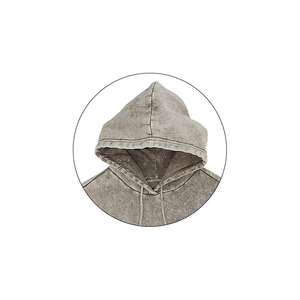 Acid Wash 450 GSM Puff Printing 100% Coton Polaire Meilleure Qualité Acid Wash Sweat À Capuche Conception Personnalisée Heavyweight 450 GSM Pour Hommes - Product Image 6