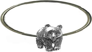 Rond de serviette Panda fait à la main en étain anglais fin Unique décor à la maison pièce centrale de Table pour les fêtes ronds de serviette - Product Image 5