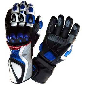 Guantes de cuero para moto Guantes de carreras Estilo retro Fibra de carbono - Product Image 4