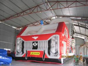 สไลเดอร์เป่าลมรูปทรงรถบัสขนาดใหญ่สำหรับเด็ก สนุกสนาน ใช้เป็นเครื่องเล่นในสวน - Product Image 3