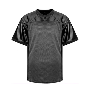 Maillot de football streetwear personnalisé imprimé numériquement, design brodé, court, noir et jaune, en maille 100 % polyester, antibactérien, unisexe - Product Image 6