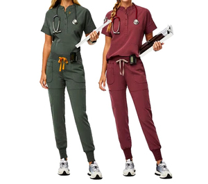 Factory Custom Athletic <b>Nursing</b> <b>Scrubs</b> Uniforms Sets Joggers Spandex Medical Hospital <b>Scrubs</b> Uniforms - Product Image 1
