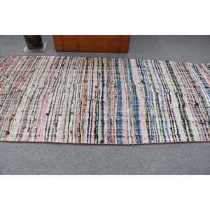 พรมคิลิมวินเทจขนาด 4x9.7 ฟุต สีดำขอบดำ ทำจากขนสัตว์แบบตุรกี - Product Image 3