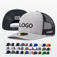Vente en gros unisexe, polyester/coton haute qualité 6 panneaux blanc Snapback chapeaux pour hommes personnalisé 112 chapeaux de camionneur
