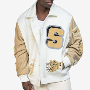 Veste universitaire pour homme, style streetwear, hiver 2025, personnalisable OEM, broderie de logos, respirante, pour l'école, le collège, le baseball - Product Image 6