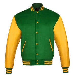 Chaquetas personalizadas Letterman Varsity para hombre, cuello alto, logotipo frontal, invierno, transpirables, de secado rápido, estilo callejero - Product Image 1