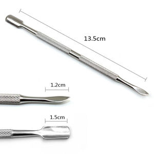 KAAMIR INSTRUMENTS Pousse-cuticules ergonomique en acier inoxydable, antidérapant, pour salon, outil de manucure à prise confortable - Product Image 3