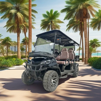 Voiturette de golf électrique 6 places, homologuée route, avec batterie lithium 48V, personnalisable pour le tout-terrain
