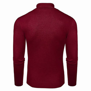 Vente en gros de pulls Offre Spéciale pour hommes, fermeture à glissière en relief, col montant, manches longues, polaire, hiver, motif uni, couleurs unies - Product Image 2