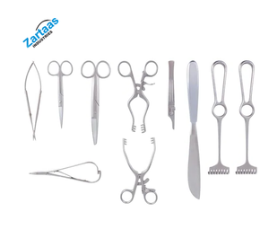 ชุดเครื่องมือผ่าตัด10ชิ้นทำจากสเตนเลสสตีลผู้ผลิตและส่งออก - Product Image 1