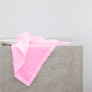 Serviette en coton en jaune doux qualité mariage dîner serviette à la main Table coton mariage serviettes en coton - Product Image 4