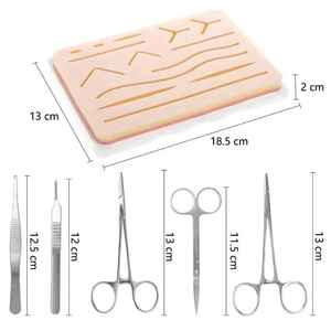 Kits chirurgicaux avancés en acier allemand 9 pièces avec pince à épiler Forceps Scalpel Handle Suture Piratic Kit - Product Image 6