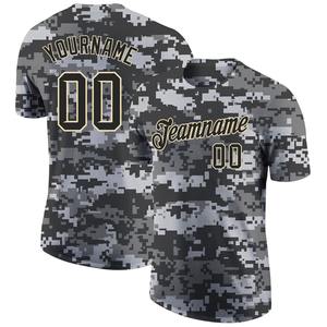 Directo Engro ropa deportiva al por mayor personalizado Camo negro rendimiento Salute To Service camiseta - Product Image 1