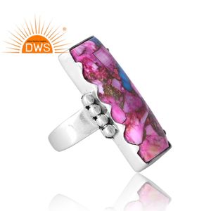 Trending Design Sterling Silver Natural Mojav Copper Purple Oyster <b>Turquoise</b> Gemstone <b>Ring</b> For Women Custom Jewelry For Women - Product Image 4