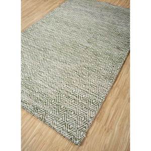 พรมลายเรขาคณิต Abrash ADWV-13047 ทำจากขนสัตว์และใยวิสโคส สีเขียว สำหรับใช้ในบ้าน - Product Image 2